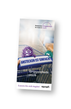 Cover Sanofi-Broschüre, Grippe und Grippe-Impfung